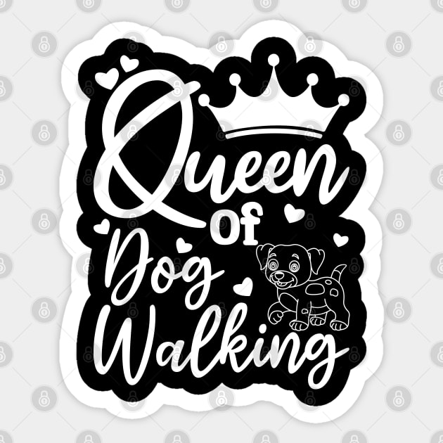 queen of dog walking Sticker by teestaan